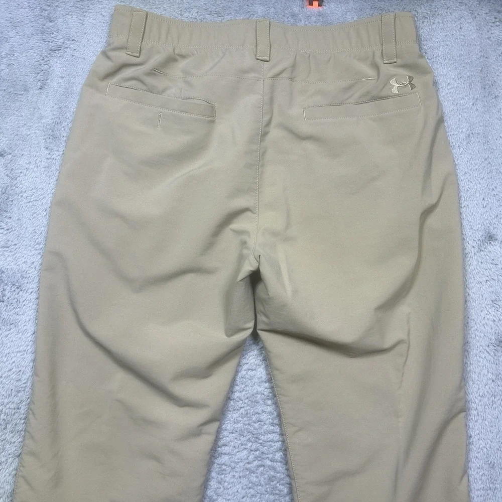 Under Armour Pants Mens‎ 34x32 Beige Golf Chino Cotton Blend Stretch Activewear